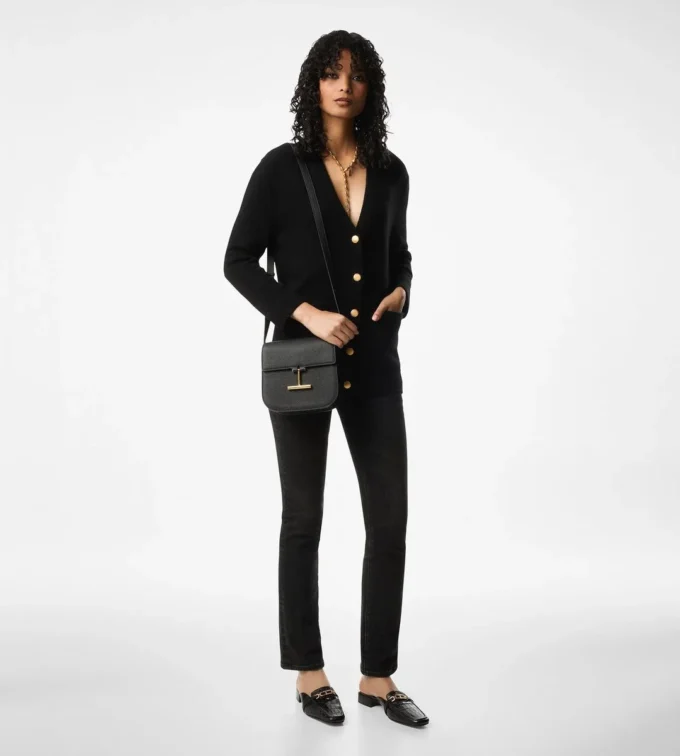Tara Mini Crossbody aus genarbtem Leder