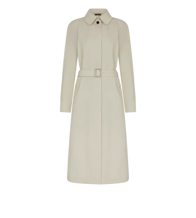 Trenchcoat aus Baumwoll-Seiden-Gabardine