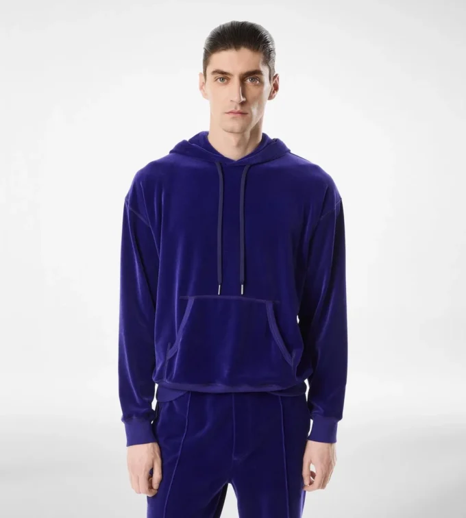 Velours-Hoodie