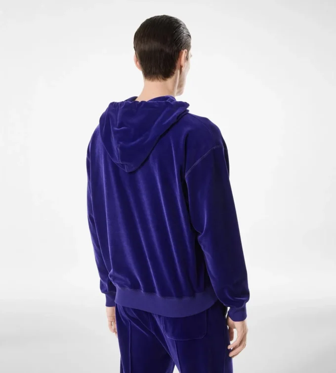 Velours-Hoodie