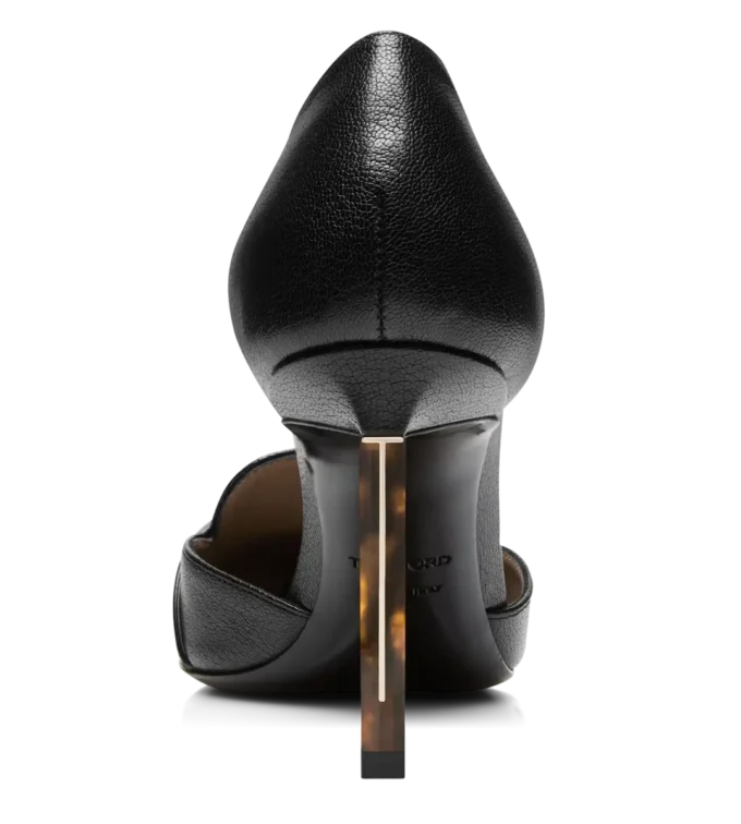 Weiche Eva D’Orsay Pumps aus genarbtem Leder