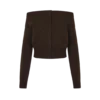 Weiche Kaschmir-Strickjacke mit offenem Kragen und verkürzter Passform