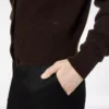Weiche Kaschmir-Strickjacke mit offenem Kragen und verkürzter Passform