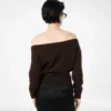 Weiche Kaschmir-Strickjacke mit offenem Kragen und verkürzter Passform