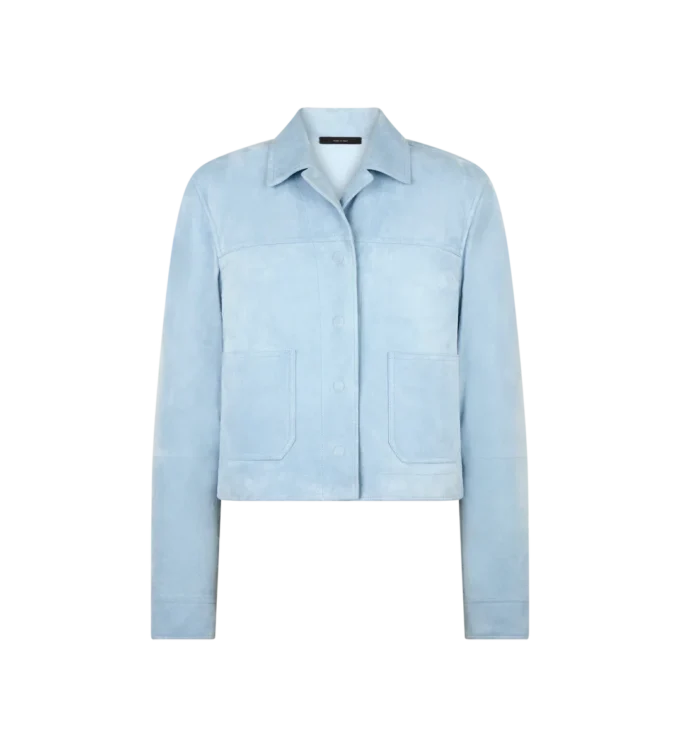 Weiche Overshirt-Jacke aus Lammwildleder