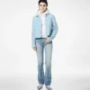 Stonewashed-Jeanshose mit geradem Schnitt