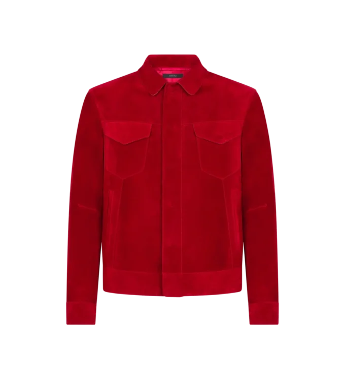 Westernjacke aus Kaschmir-Wildleder