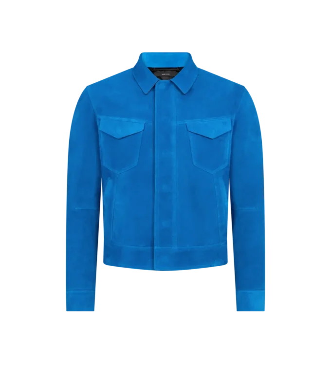 Westernjacke aus Kaschmir-Wildleder