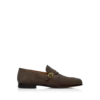 Wildleder-Loafer Gigi mit gedrehter Bandschnalle