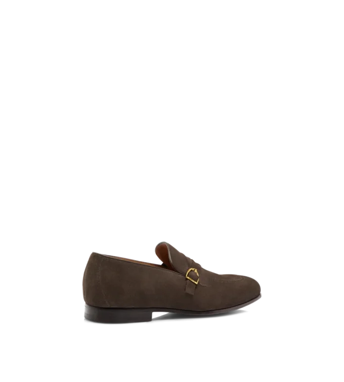Wildleder-Loafer Gigi mit gedrehter Bandschnalle