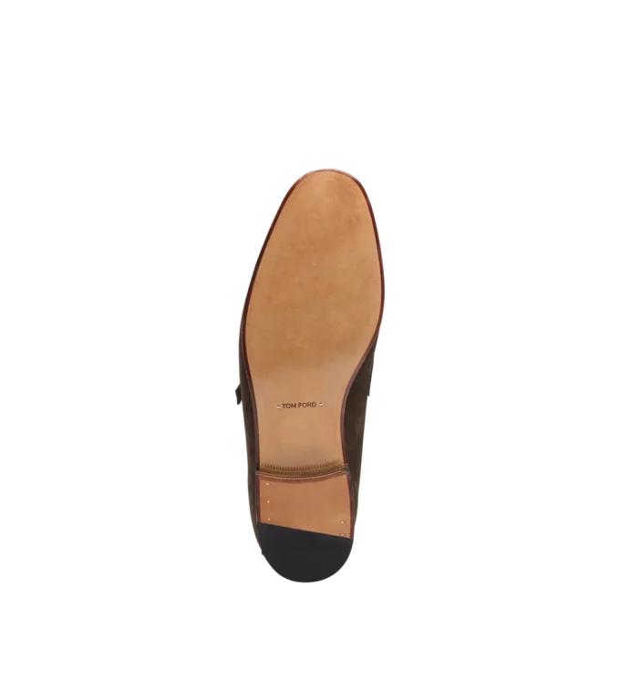 Wildleder-Loafer Gigi mit gedrehter Bandschnalle