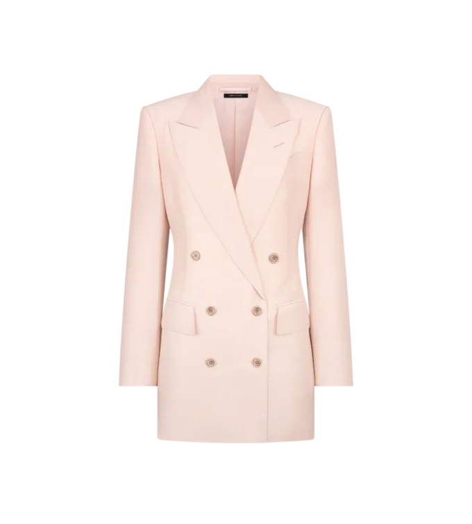 Zweireihige Jacke mit Spitzkragen