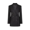 Zweireihige Kaschmirjacke mit Spitzkragen